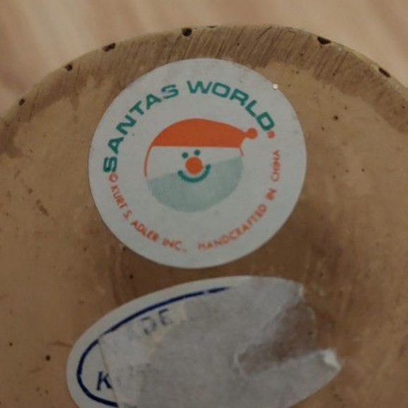 KURT S ADLER RESIN OLD WORLD STYLE SANTA CLAUS 8.5" CANDLESTICK HOLDER - Picture 9 of 10